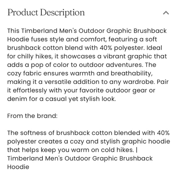 NWT Timberland Men's Outdoor Graphic Brushback Hoodie sz XL - Picture 4 of 6